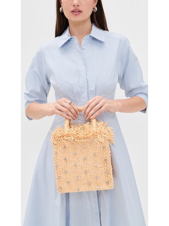 Pamela Munson Handbags - Pamela Munson check mate mini sparkle bag in Natural New Tote Purse